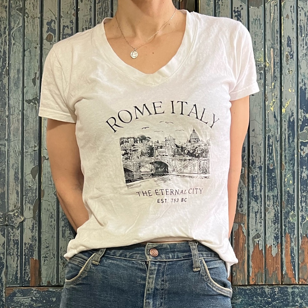 White Rome Italy Graphic Tee